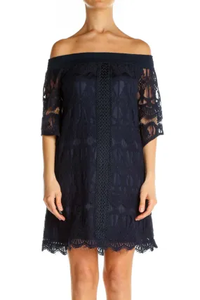 Black Lace Day Shift Dress