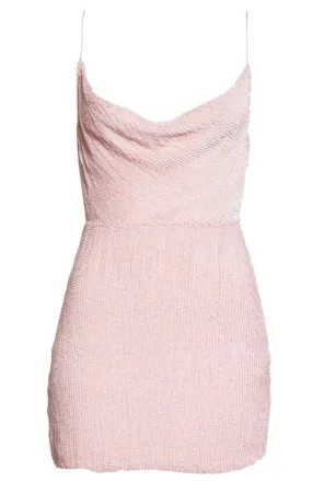 retrofete mini cocktail dress light pink